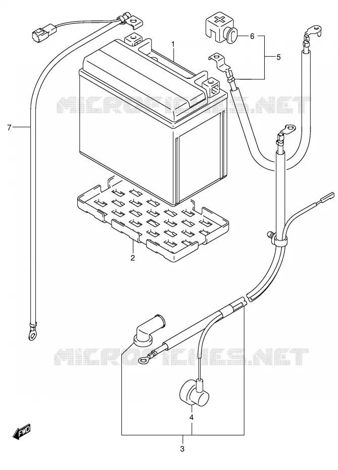 BATTERY (SV1000/U1/U2) Suzuki MOTO 1000 SV 2004  SV1000S2K4(E2)
