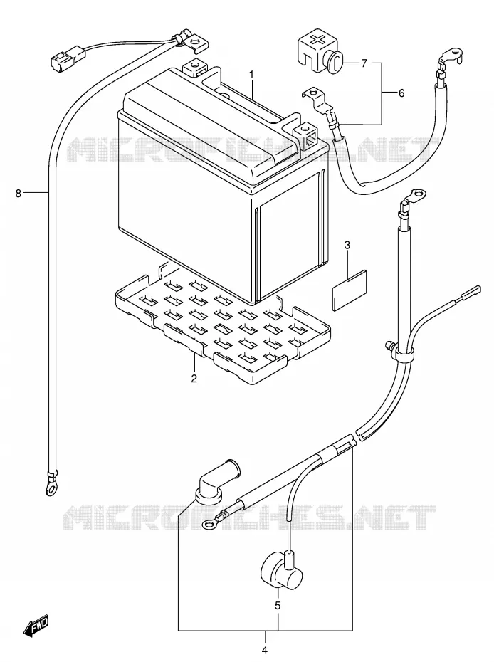 BATTERY (SV1000S/S1/S2) Suzuki MOTO 1000 SV 2004  SV1000U2K4(E2)