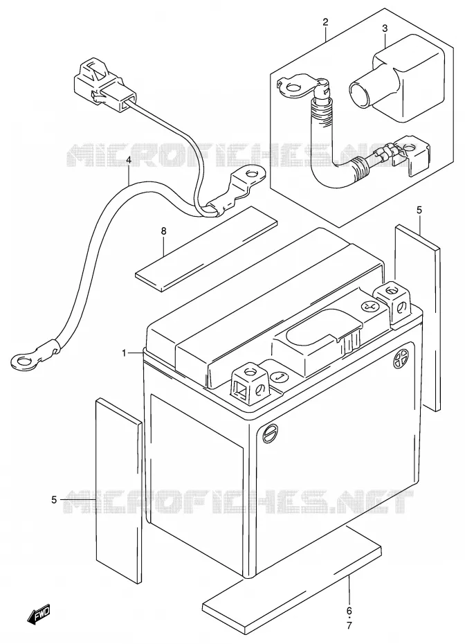 BATTERY Suzuki MOTO 250 DR-Z 2001  DR-Z250K1(E24)