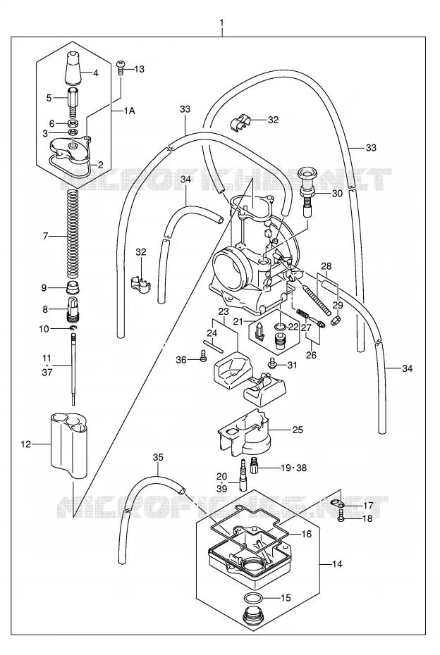CARBURETOR (MODEL K2) Suzuki MOTO 125 RM 2004  RM125K4