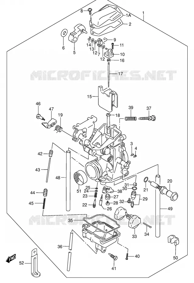 CARBURETOR Suzuki MOTO 250 DR-Z 2003  DR-Z250K3(E24)