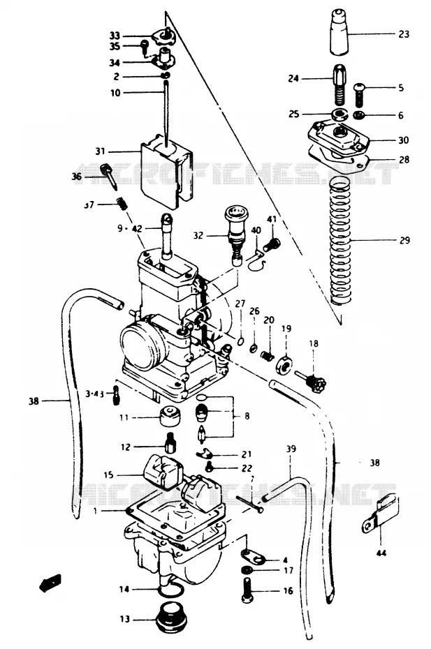CARBURETOR Suzuki MOTO 80 RM 1997  RM80V(T/V)