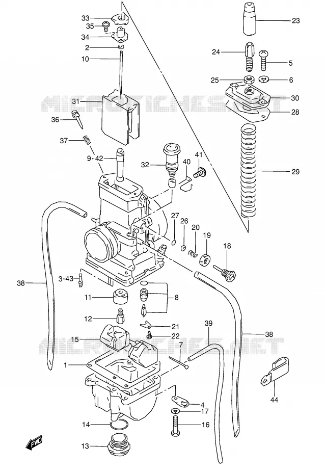 CARBURETOR Suzuki MOTO 80 RM 1998  RM80W(E3/E28)