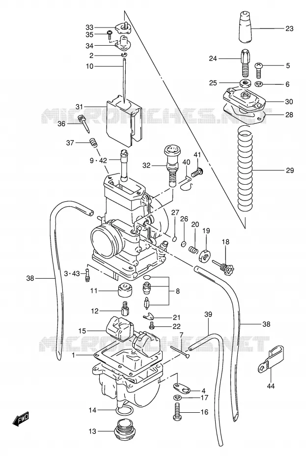 CARBURETOR Suzuki MOTO 80 RM 2000  RM80XY(P2)