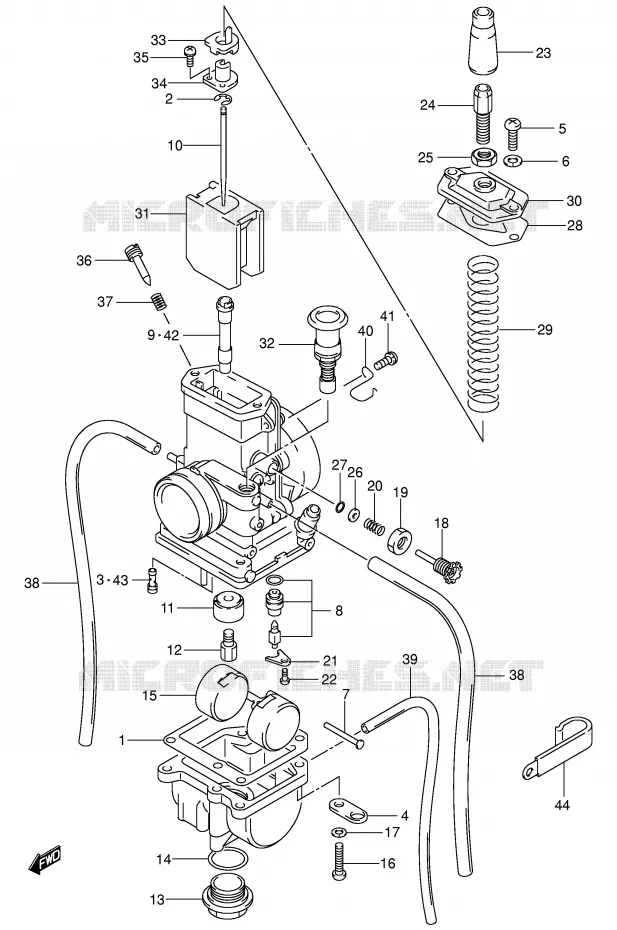 CARBURETOR Suzuki MOTO 80 RM 2001  RM80K1(P3/P28)