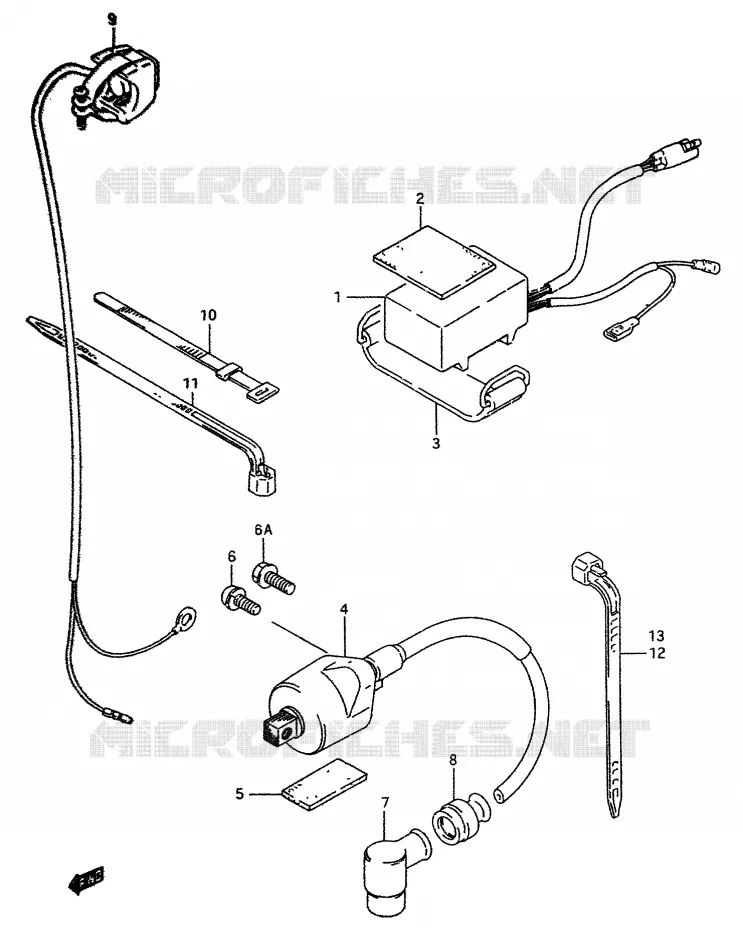 CDI UNIT - IGNITION COIL Suzuki MOTO 80 RM 1997  RM80V(T/V)