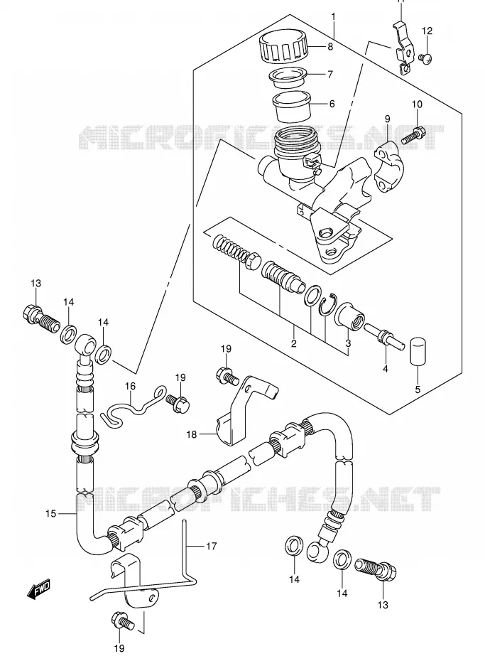 CLUTCH MASTER CYLINDER (SV1000S/S1/S2) Suzuki MOTO 1000 SV 2003  SV1000SK3(E2)