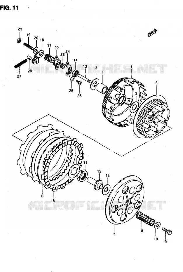 CLUTCH Suzuki MOTO 50 RMX 1996  RMX50T(T/V)