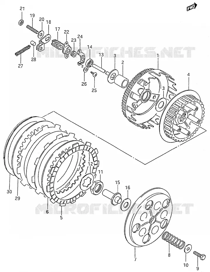CLUTCH Suzuki MOTO 50 RMX 2001  RMX50K1