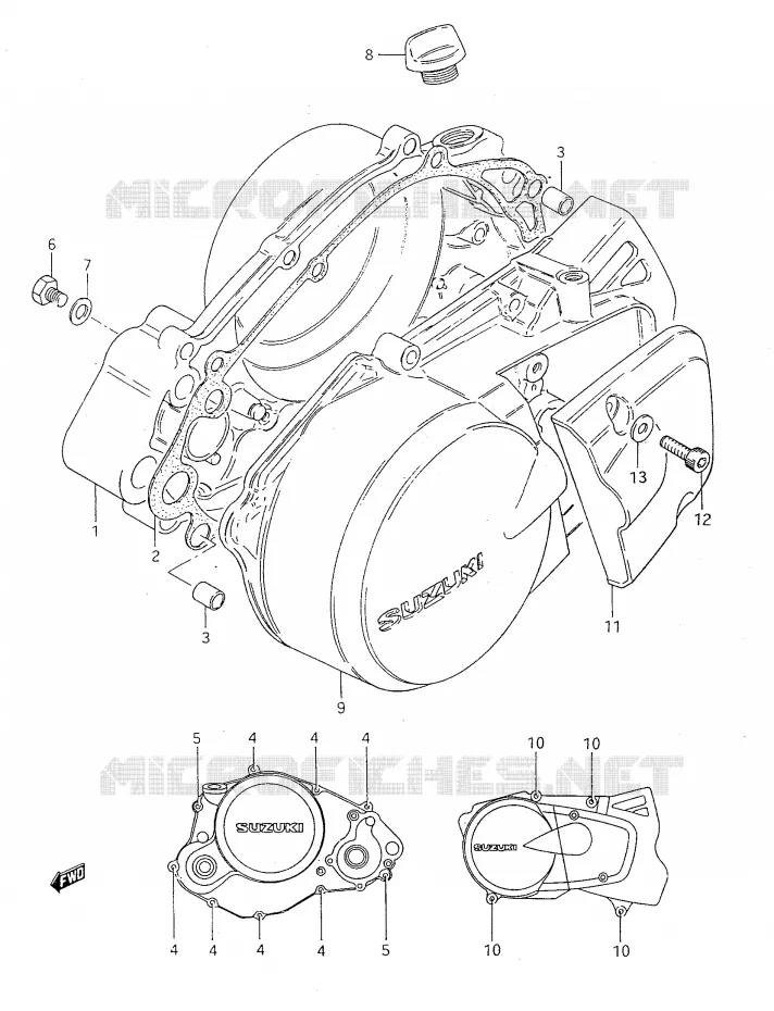 CRANKCASE COVER Suzuki MOTO 50 RMX 2001  RMX50K1