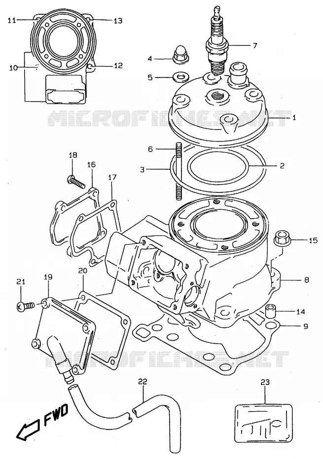 CYLINDER Suzuki MOTO 80 RM 1999  RM80XX(T/V/W)