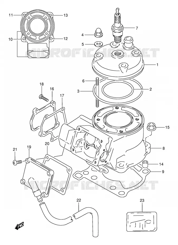 CYLINDER Suzuki MOTO 80 RM 2000  RM80XY(P2)