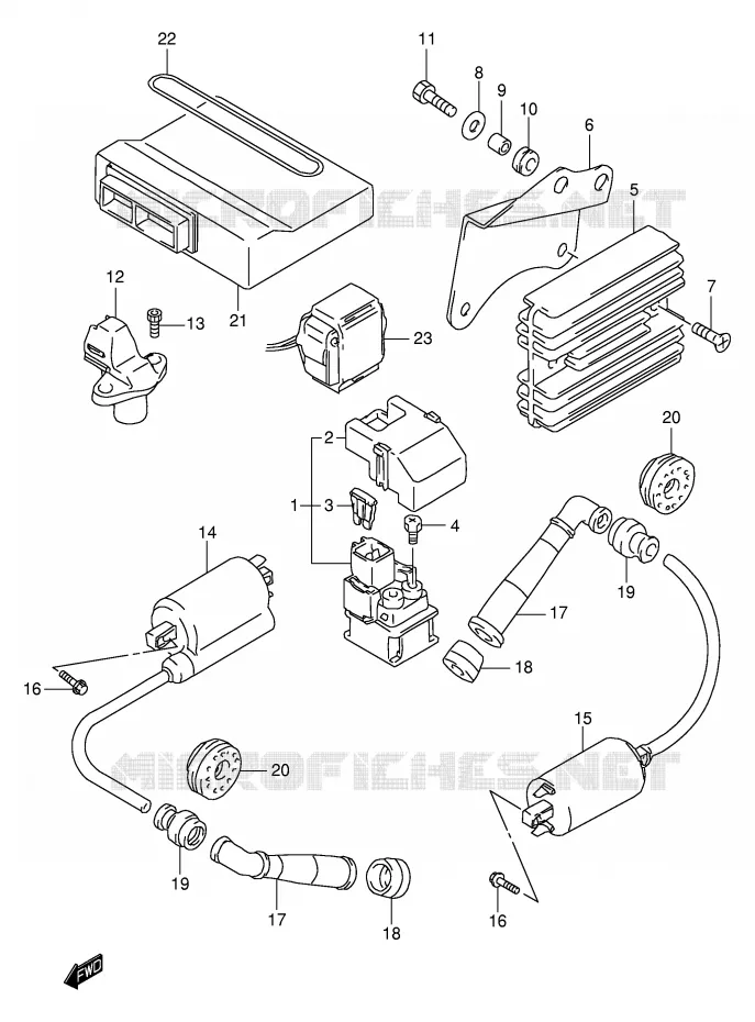 ELECTRICAL (MODEL V) Suzuki MOTO 1000 TL-S 1999  TL1000SX(E2)