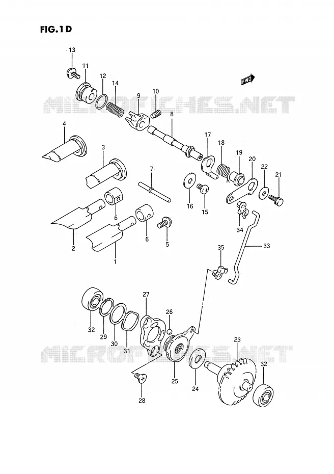 EXHAUST VALVE (MODEL K/L/M/N/P/R/S) Suzuki MOTO 80 RM 1993  RM80P(E3)