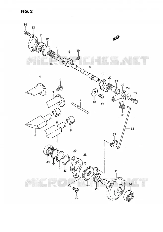 EXHAUST VALVE (MODEL K) Suzuki MOTO 250 RMX 1994  RMX250R(E3)