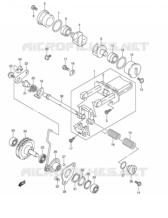 EXHAUST VALVE (MODEL K2) Suzuki MOTO 250 RM 2002  RM250K2(E2)