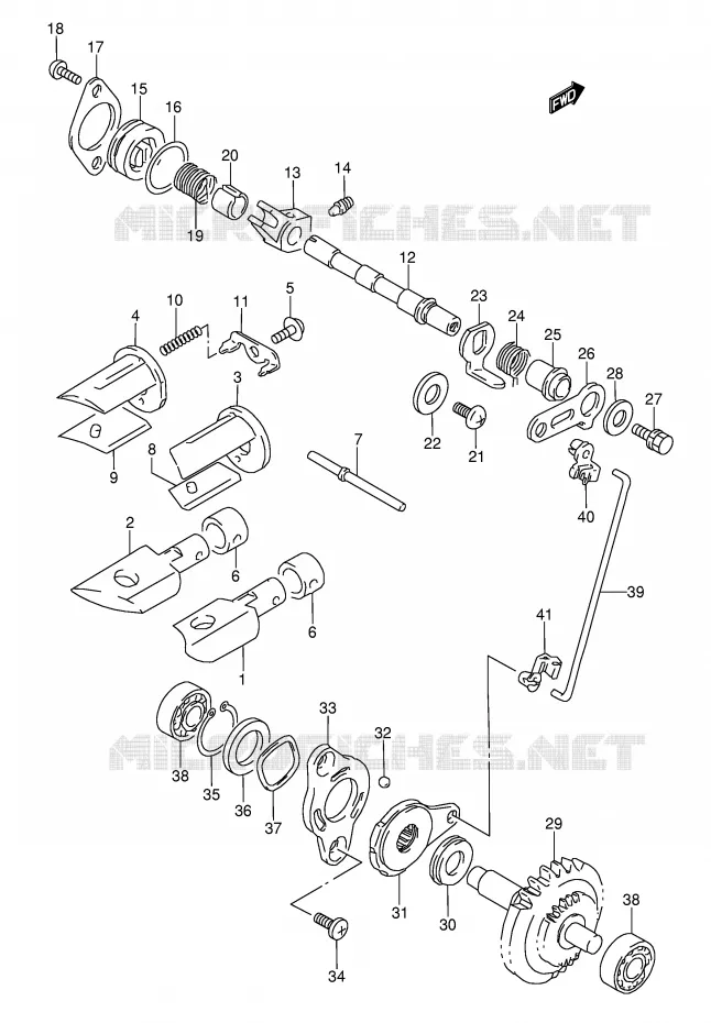 EXHAUST VALVE (MODEL L/M/N) Suzuki MOTO 250 RMX 1994  RMX250R(E1)