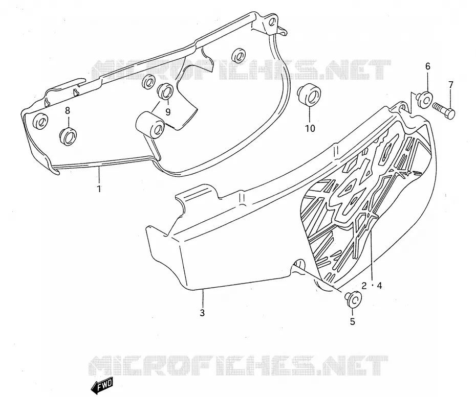FAIRING (MODEL P/R/S) Suzuki MOTO 80 RM 1994  RM80R(E28)