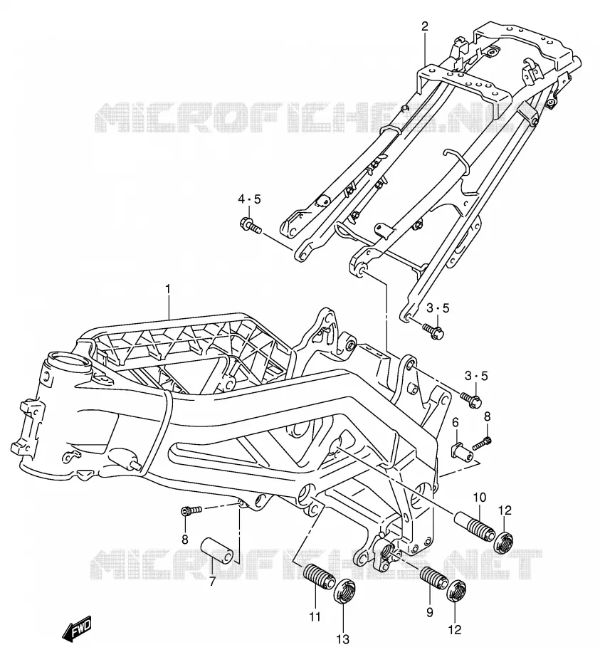 FRAME (MODEL K3/K4/K5/K6) Suzuki MOTO 650 SV 2004  SV650K4(E2)