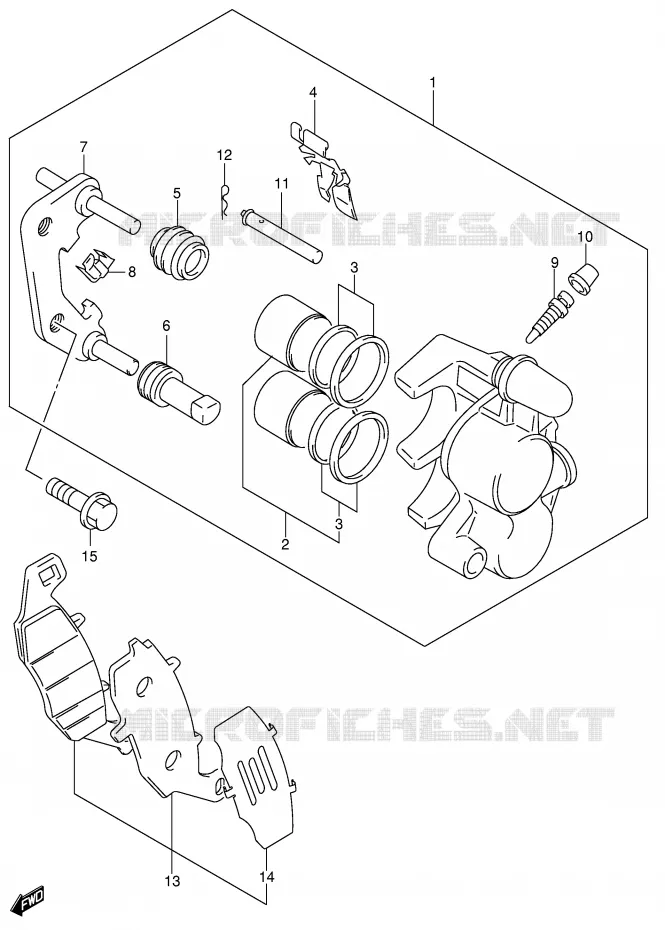 FRONT CALIPER (SEE NOTE) Suzuki MOTO 650 SV 2007  SV650K7