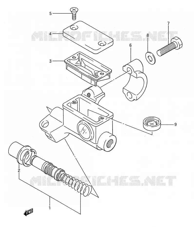 FRONT MASTER CYLINDER (MODEL G/H/J) Suzuki MOTO 80 RM 1988  RM80J(E28)