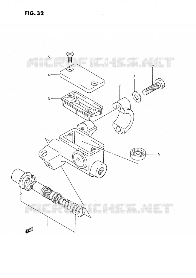 FRONT MASTER CYLINDER (MODEL G/H/J) Suzuki MOTO 80 RM 1994  RM80XR(E2)