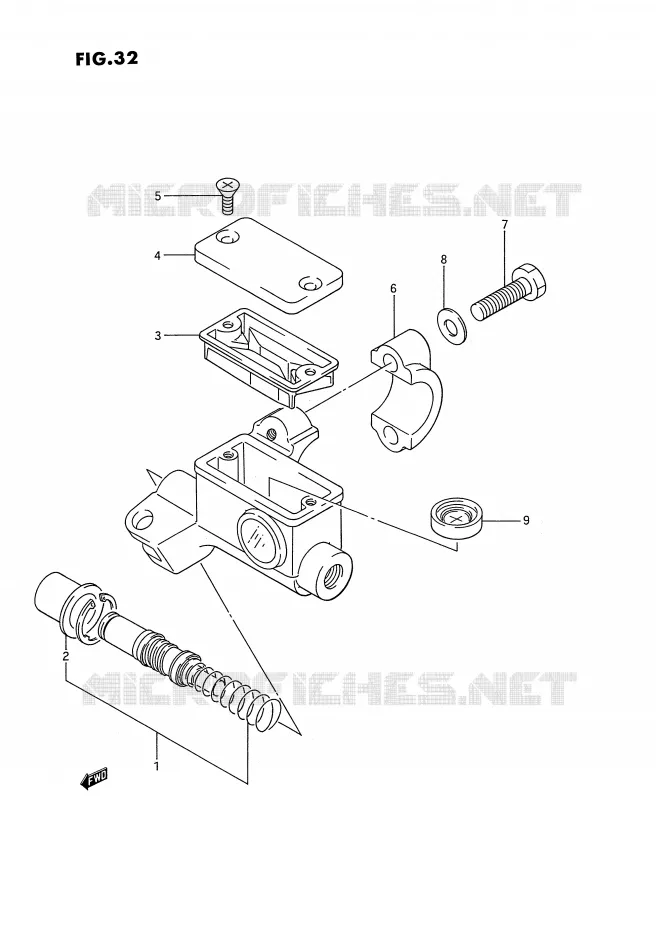 FRONT MASTER CYLINDER (MODEL G/H/J) Suzuki MOTO 80 RM 1995  RM80S(E3)