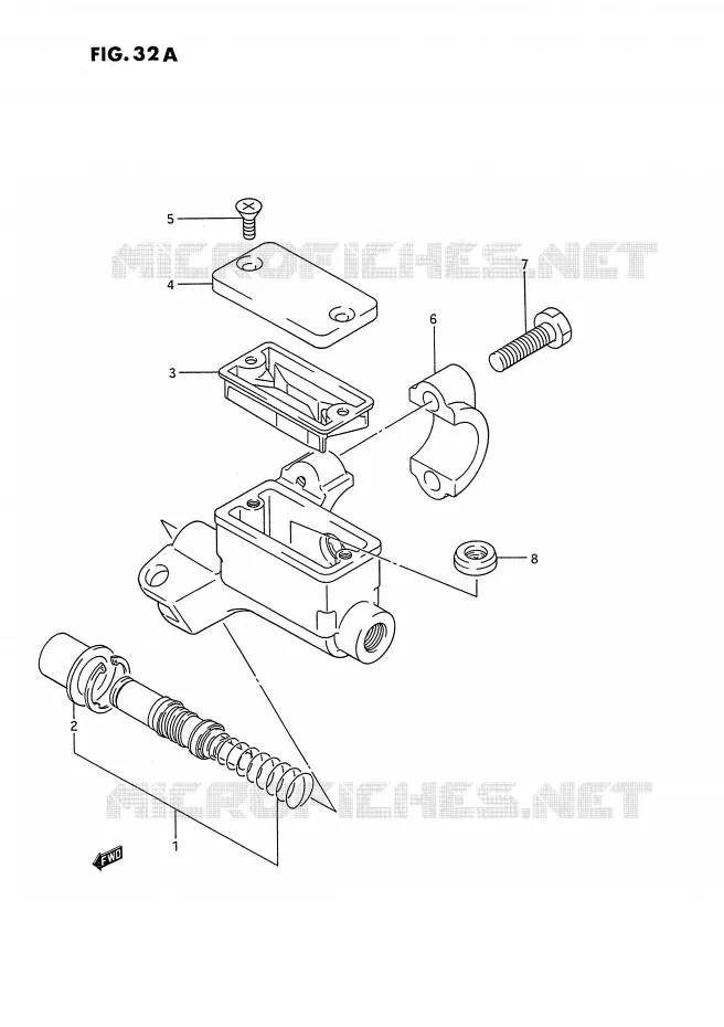 FRONT MASTER CYLINDER (MODEL K/L/M/N/P/R/S) Suzuki MOTO 80 RM 1995  RM80S(E3)