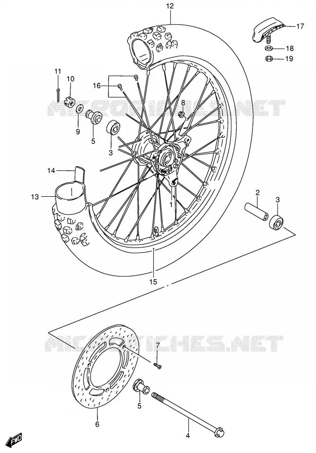 FRONT WHEEL (RM85LK3/LK4) Suzuki MOTO 85 RM 2003  RM85K3(P3/P28)
