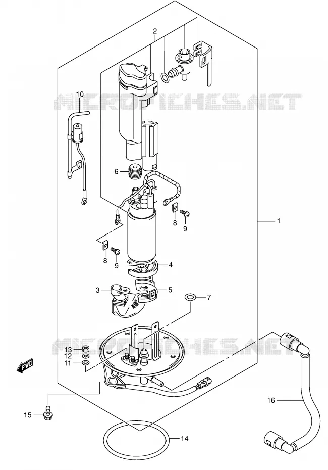 FUEL PUMP (MODEL K3/K4) Suzuki MOTO 1000 SV 2004  SV1000SK4(E2)