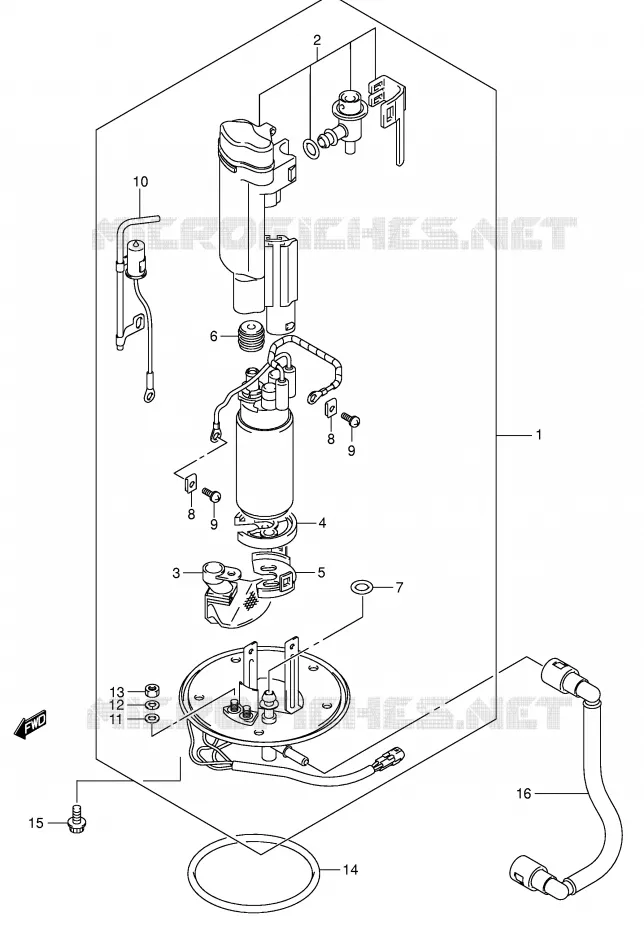 FUEL PUMP (MODEL K3/K4) Suzuki MOTO 650 SV-S 2007  SV650SUK7(E2)