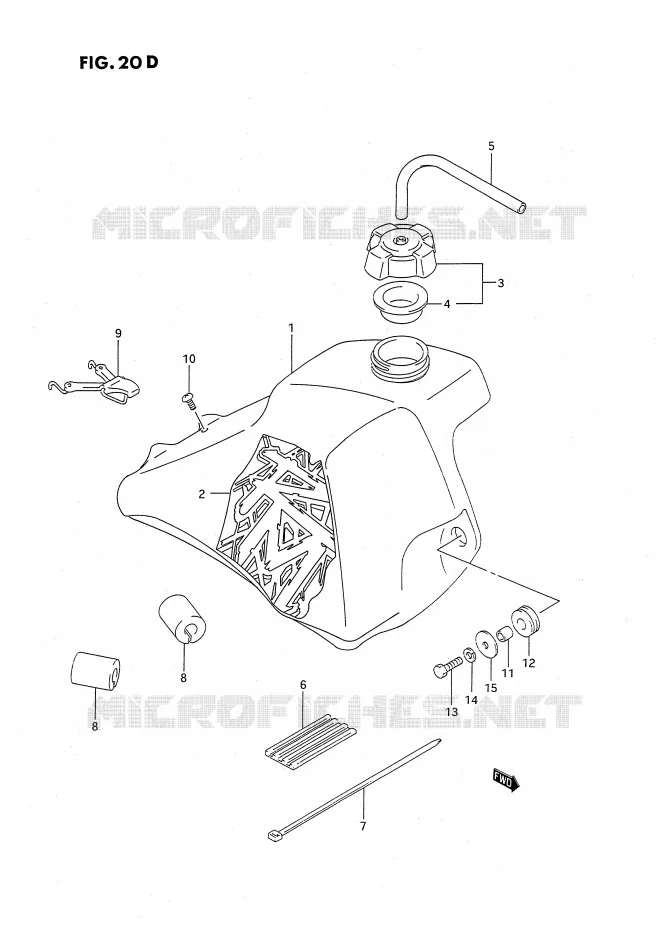 FUEL TANK (MODEL R/S) Suzuki MOTO 80 RM 1995  RM80XS(E2)