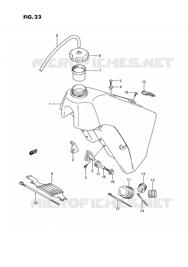 FUEL TANK Suzuki MOTO 250 RMX 1990  RMX250L(E3)