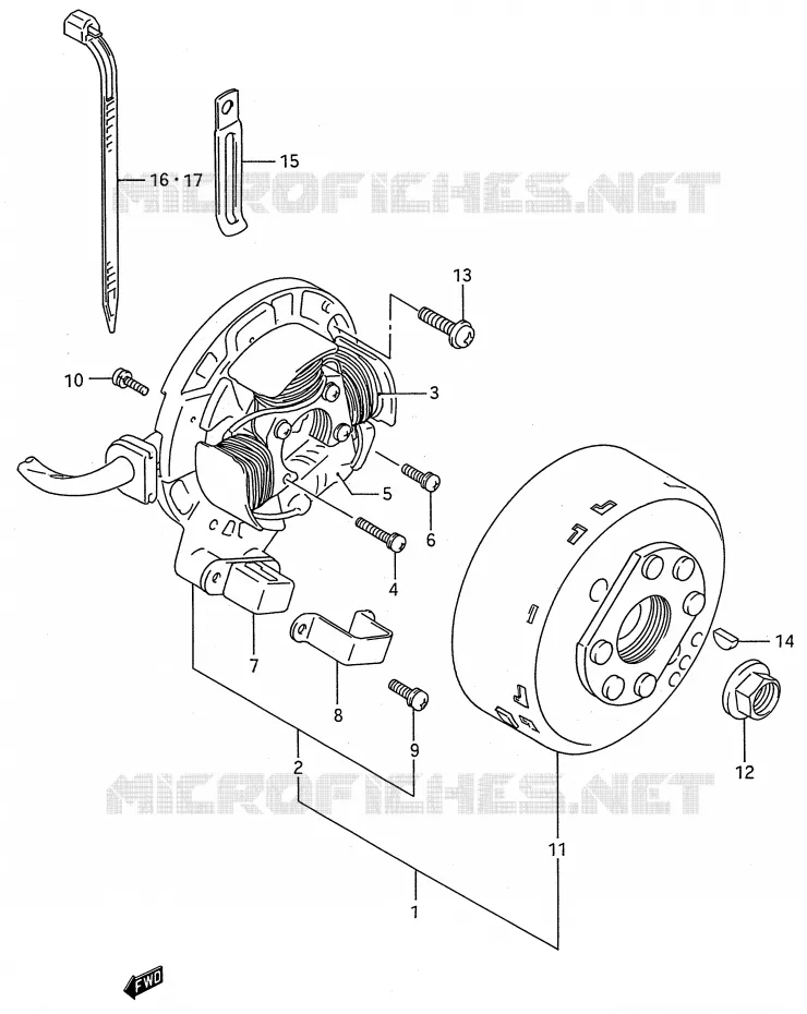 IGNITION Suzuki MOTO 250 RMX 1989  RMX250K(E28)