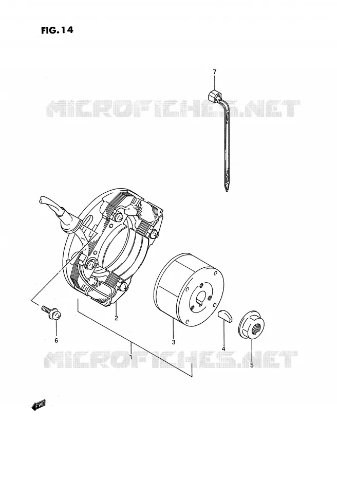 IGNITION Suzuki MOTO 80 RM 1994  RM80R(E3)