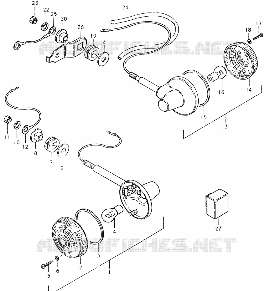 INDICATORS (E15, E21, E25) Suzuki MOTO 400 SP 1980  SP400T