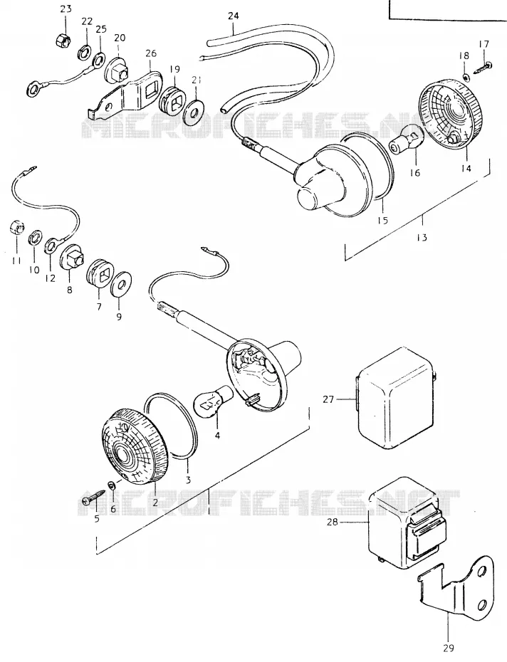 INDICATORS (E2, E4, E17, E34) Suzuki MOTO 400 SP 1980  SP400T