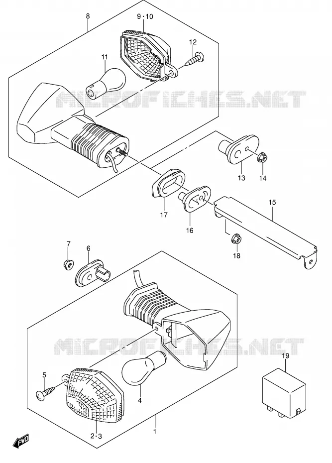 INDICATORS (SV1000S/S1/S2) Suzuki MOTO 1000 SV-S 2004  SV1000S1K4(E2)