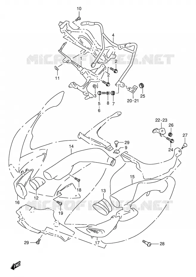 INSTALLATION PARTS Suzuki MOTO 1000 TL-S 1999  TL1000SX(E2)