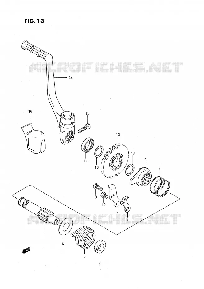 KICK STARTER Suzuki MOTO 80 RM 1986  RM80XG(E2)