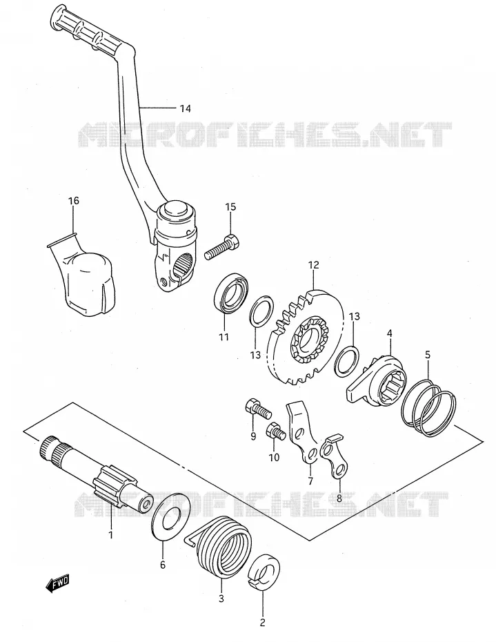 KICK STARTER Suzuki MOTO 80 RM 1987  RM80H(E28)