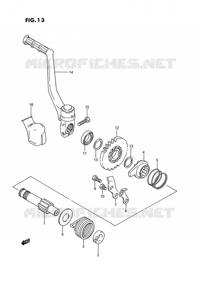 KICK STARTER Suzuki MOTO 80 RM 1992  RM80N(E3)