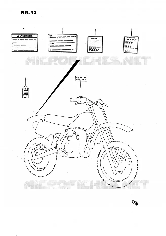 LABEL Suzuki MOTO 80 RM 1986  RM80XG(E2)