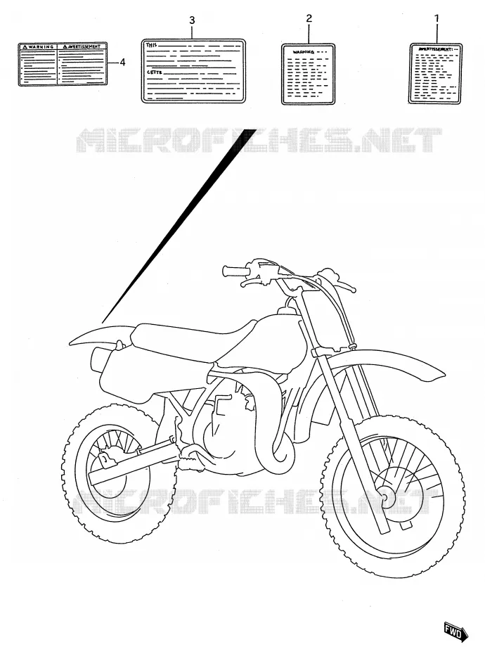 LABEL Suzuki MOTO 80 RM 1987  RM80H(E28)