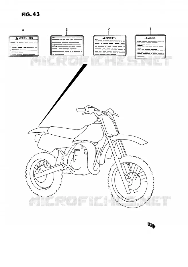 LABEL Suzuki MOTO 80 RM 1990  RM80L(E3)