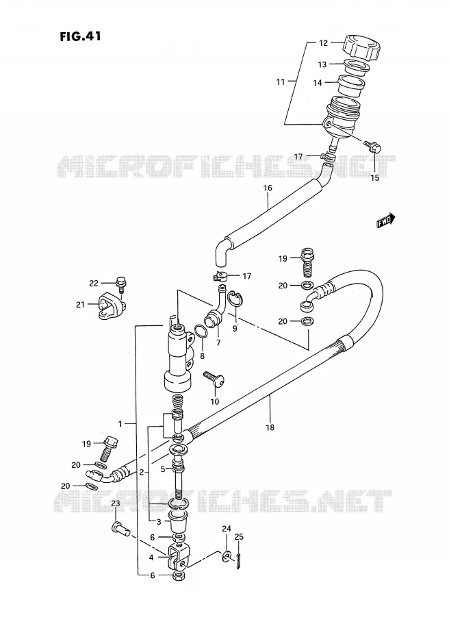 REAR BRAKE MASTER CYLINDER (MODEL L) Suzuki MOTO 80 RM 1985  RM80F(E3)