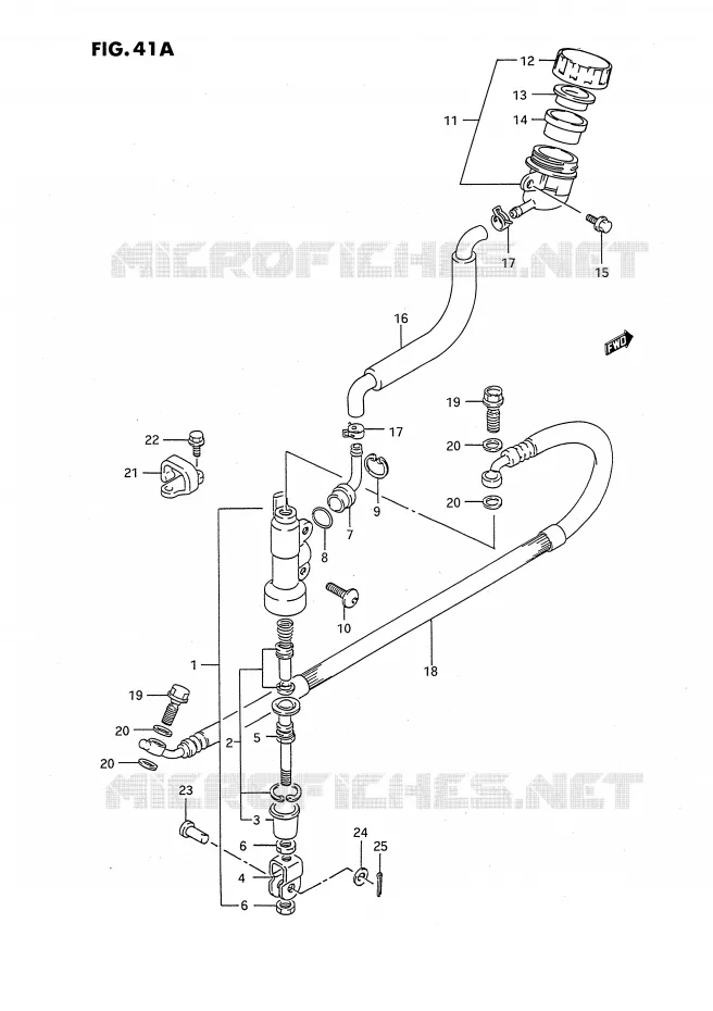 REAR BRAKE MASTER CYLINDER (MODEL M/N/P/R/S) Suzuki MOTO 80 RM 1988  RM80XJ(E2)