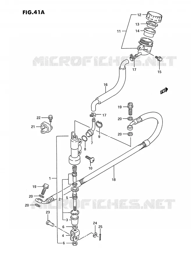 REAR BRAKE MASTER CYLINDER (MODEL M/N/P/R/S) Suzuki MOTO 80 RM 1991  RM80M(E3)