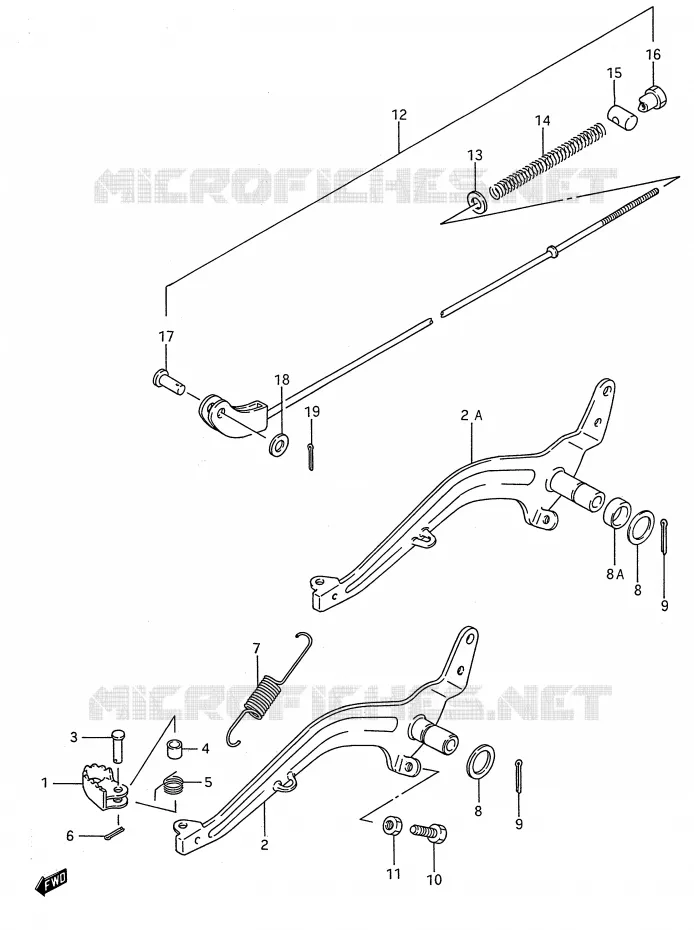 REAR BRAKE (MODEL G/H/J/K) Suzuki MOTO 80 RM 1987  RM80H(E28)