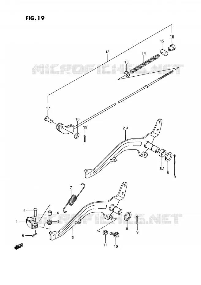 REAR BRAKE (MODEL G/H/J/K) Suzuki MOTO 80 RM 1992  RM80N(E3)